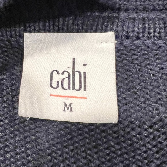 Cabi Newport Hoodie Cardigan Sweater Open Front Navy Style 5272 Women's Medium - Picture 4 of 12